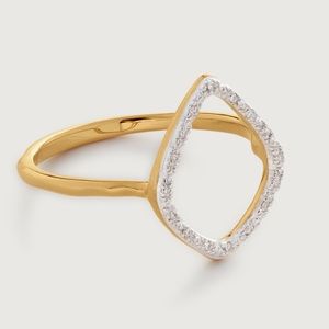 Monica Vinader Riva Diamond Hoop Ring